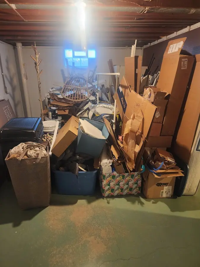 Roll-off dumpster container at job site for 8 Yard Dumpster Rental in Carlisle